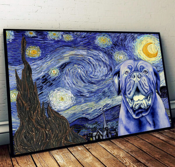 Dogue De Bordeaux Poster & Matte Canvas – Dog Wall Art Prints – Painting On Canvas