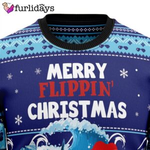 Dolphin Flippin Christmas Ugly Christmas Sweater Lover Xmas Sweater Gift Dog Memorial Gift 5