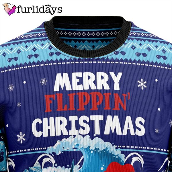 Dolphin Flippin’ Christmas Ugly Christmas Sweater – Lover Xmas Sweater Gift  – Dog Memorial Gift