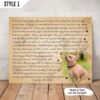 Personalized Poster & Canvas Don’t Cry Sweet Mama Dog Poem Printable Horizontal Canvas – Gift For Dog Mom