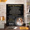 Personalized Poster & Canvas Don’t Cry Sweet Mama Dog Poem Printable Vertical Canvas – Gift For Dog Mom