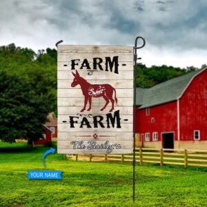 Donkey Farm Sweet Farm Personalized Flag…