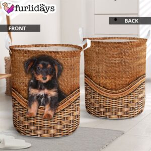 Dorkie Rattan Texture Laundry Basket –…