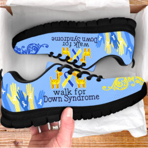 Down Syndrome Shoes Ribbon Giraffe Hands Raised Sneaker Walking Shoes Best Shoes For Men And Women 3