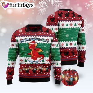 Dragon Christmas List Ugly Christmas Sweater Lover Xmas Sweater Gift Dog Memorial Gift 3