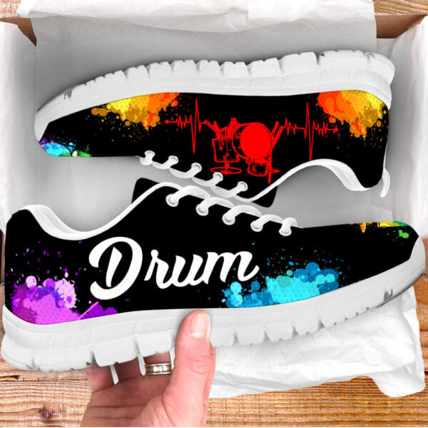 Drum Heartbeat Art Shoes Music Sneaker Walking Running Shoes – Best Gift For Men And Women