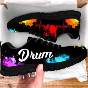 Drum Heartbeat Art Shoes Music Sneaker Walking Running Shoes Best Gift For Men And Women 3