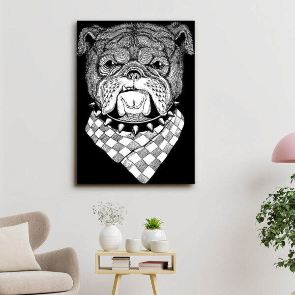 Bulldog – English British Bulldog – Dog Pictures – Dog Canvas Poster – Dog Wall Art – Gifts For Dog Lovers – Furlidays