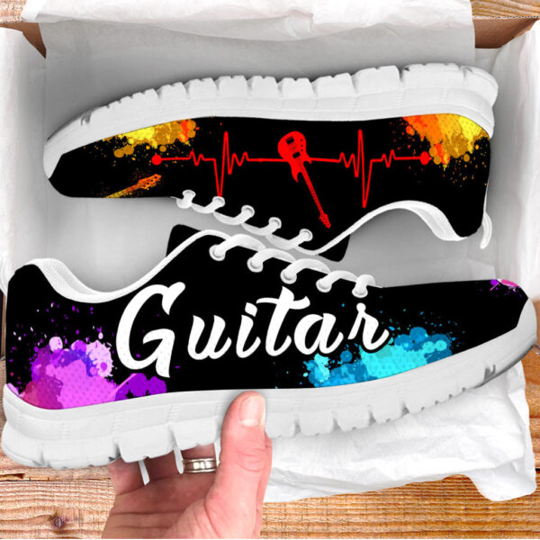Electric Guitar Art Shoes Music Sneaker Walking Running Shoes – Best Gift For Men And Women