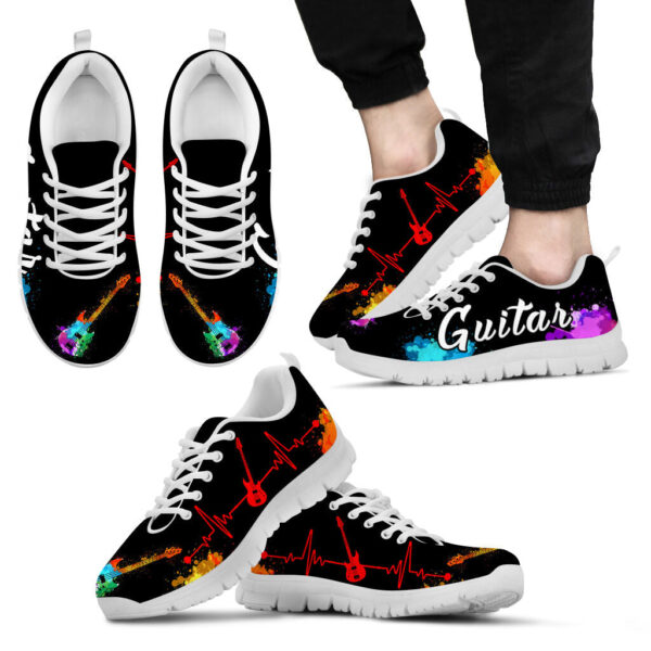 Electric Guitar Art Shoes Music Sneaker Walking Running Shoes – Best Gift For Men And Women