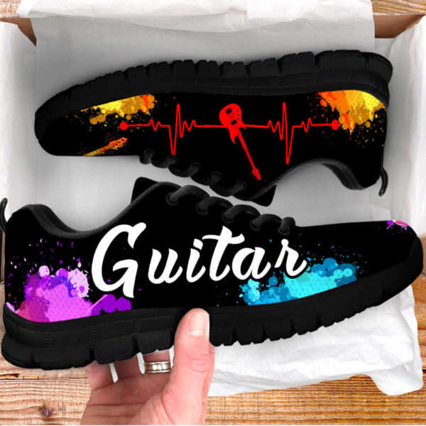 Electric Guitar Art Shoes Music Sneaker Walking Running Shoes – Best Gift For Men And Women