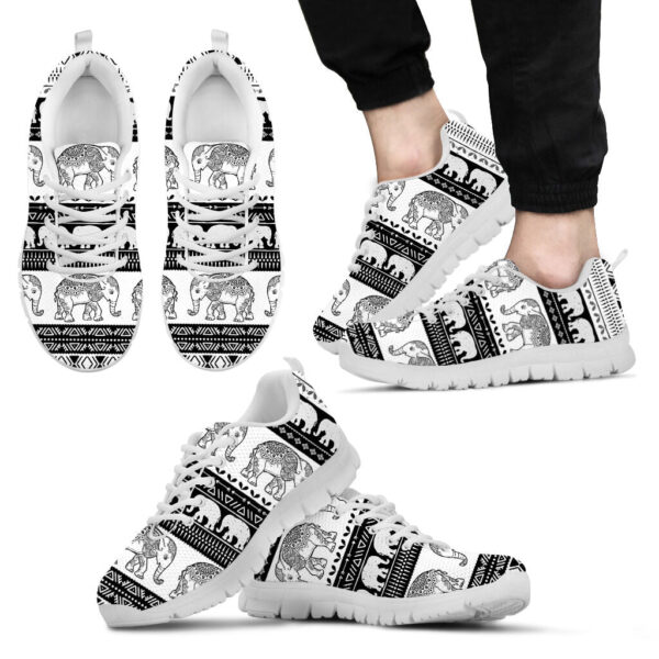 Elephant Shoes Pattern Vector Sneaker Tennis Walking Shoes – Best Gift For Men And Women