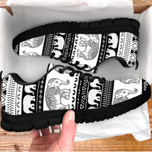 Elephant Shoes Pattern Vector Sneaker Tennis Walking Shoes Best Gift For Men And Women 3