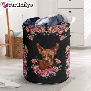 Embroidery Chihuahua Laundry Basket Dog Laundry Basket Christmas Gift For Her Home Decor 1
