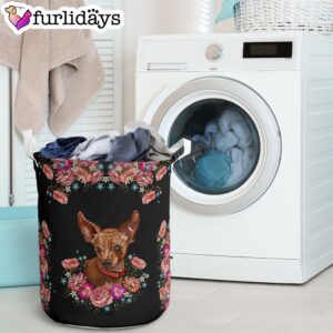 Embroidery Chihuahua Laundry Basket Dog Laundry Basket Christmas Gift For Her Home Decor 3