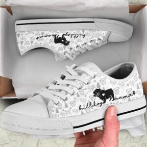 English Bulldog Low Top Shoes Sneaker For Dog Walking Dog Lovers Gifts for Him or Her 1