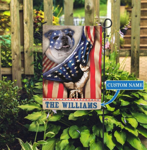 English Bulldog Personalized Garden Flag – Garden Dog Flag – Personalized Dog Garden Flags