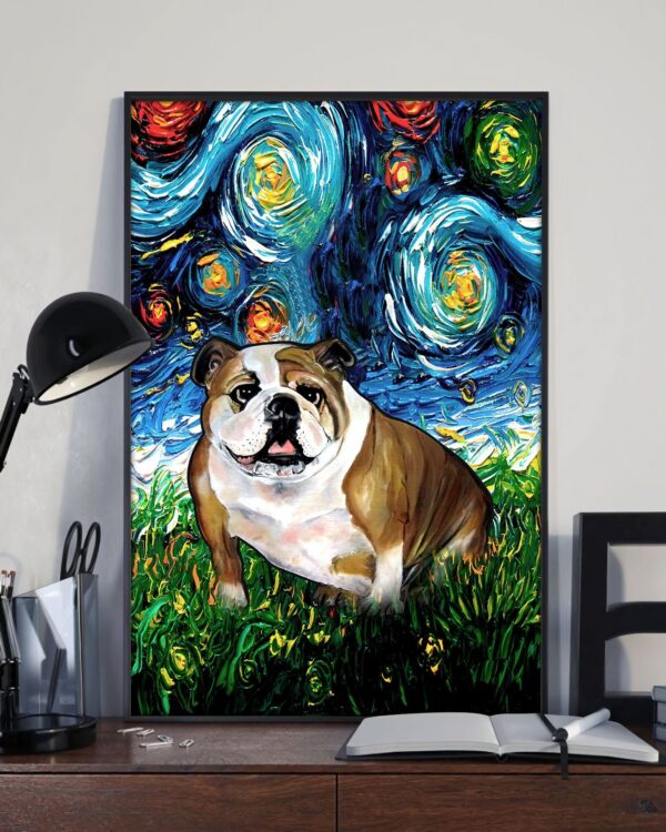 English Bulldog Poster & Matte Canvas – Dog Canvas Art – Poster To Print – Gift For Dog Lovers