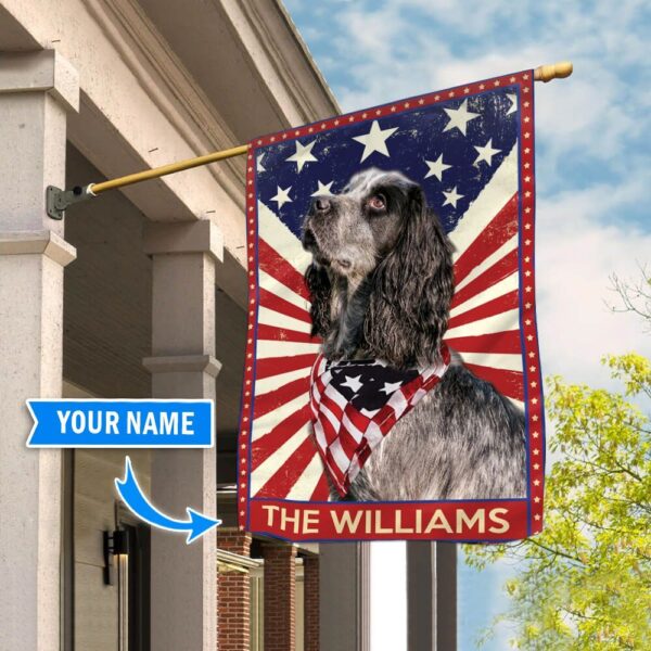 English Cocker Spaniel Personalized Flag – Custom Dog Garden Flags – Dog Flags Outdoor