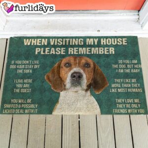English Foxhound s Rules Doormat Funny Doormat Christmas Holiday Gift 1
