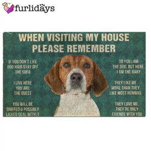 English Foxhound s Rules Doormat Funny Doormat Christmas Holiday Gift 2