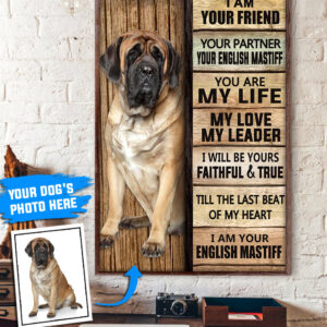 English Mastiff Personalized Poster Canvas Dog Canvas Wall Art Dog Lovers Gifts For Him Or Her 1