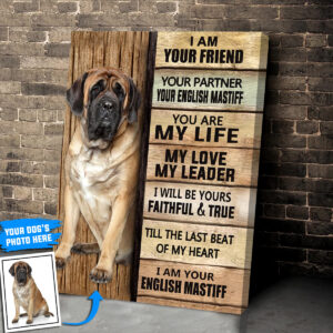 English Mastiff Personalized Poster Canvas Dog Canvas Wall Art Dog Lovers Gifts For Him Or Her 2