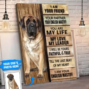 English Mastiff Personalized Poster Canvas Dog Canvas Wall Art Dog Lovers Gifts For Him Or Her 4