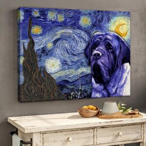 English Mastiff Poster Matte Canvas Dog Canvas Art Poster To Print Gift For Dog Lovers 2