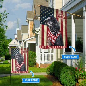 English Setter God Bless America Personalized Flag Custom Dog Garden Flags Dog Flags Outdoor 1