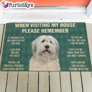 English Sheepdog s Rules Doormat Funny Doormat Christmas Holiday Gift 1