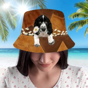 English Springer Spaniel Bucket Hat Hats To Walk With Your Beloved Dog Gift For Dog Loving Friends 2 odpflp