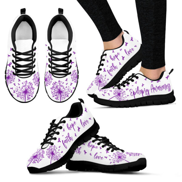 Epilepsy Shoes Faith Hope Love Fly White Sneaker Walking Shoes – Best Gift For Men And Women
