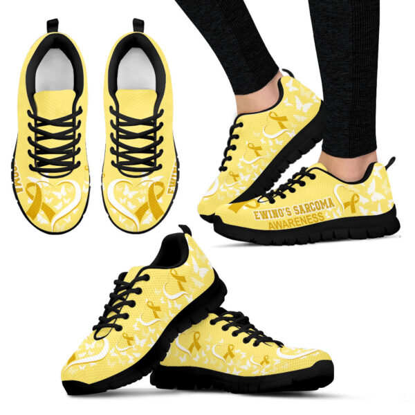 Ewing’s Sarcoma Shoes Awareness Heart Ribbon Sneaker Walking Shoes – Best Gift For Men And Women