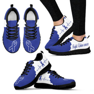 Fight Colon Cancer Shoes Cloudy Sneaker…