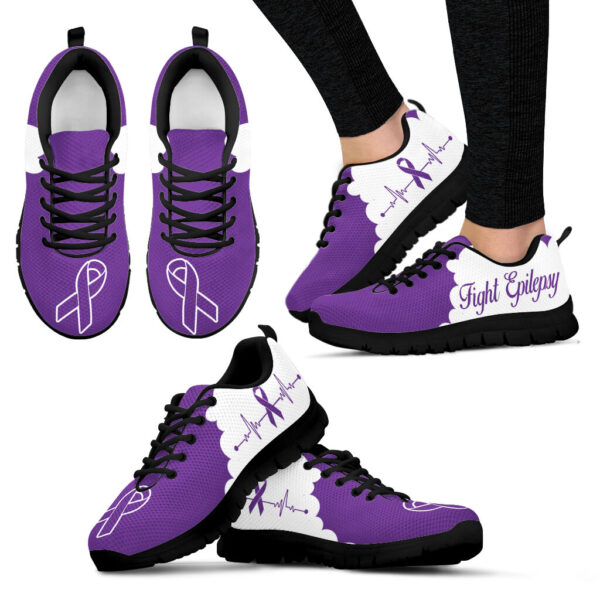 Fight Epilepsy Shoes Sneaker Walking Shoes – Best Gift For Men And Women – Cancer Awareness Shoes