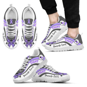 Fight Pancreatic Cancer Shoes Symbol Stripes Pattern Sneaker Walking Shoes Best Shoes For Men And Women 2