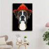 Boxer Canine – Firefighter – Dog Pictures – Dog Canvas Poster – Dog Wall Art – Gifts For Dog Lovers – Furlidays