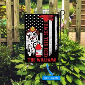 Firefighter Dalmatian Personalized Flag Personalized Dog Garden Flags Dog Flags Outdoor 2