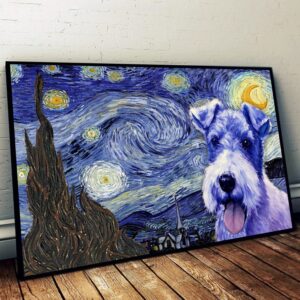 Fox Terrier Poster Matte Canvas Dog Wall Art Prints Canvas Wall Art Decor 1