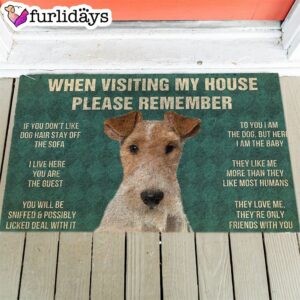 Fox Terrier s Rules Doormat Funny Doormat Christmas Holiday Gift 1