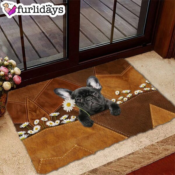 French Bulldog1 Holding Daisy Doormat – Pet Welcome Mats –  Unique Gifts Doormat
