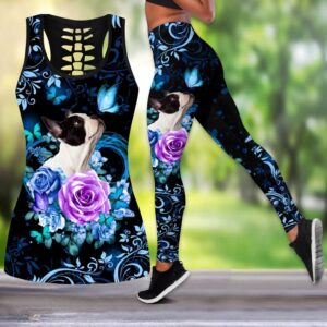 French Bulldog Butterfly Hollow Tanktop Legging Set Outfit Casual Workout Sets Dog Lovers Gifts For Him Or Her 1 ejflax