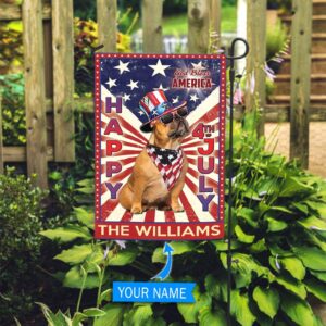 French Bulldog God Bless America 4th Of July Personalized Flag Custom Dog Garden Flags Dog Flags Outdoor 3