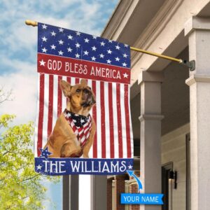 French Bulldog God Bless America Personalized Flag Personalized Dog Garden Flags Dog Flags Outdoor 2