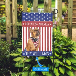 French Bulldog God Bless America Personalized Flag Personalized Dog Garden Flags Dog Flags Outdoor 3