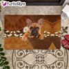 French Bulldog Holding Daisy Doormat – Pet Welcome Mats –  Unique Gifts Doormat