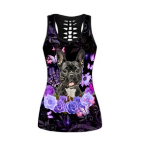 French Bulldog Love Hollow Tanktop Legging Set Outfit Casual Workout Sets Dog Lovers Gifts For Him Or Her 2 wmcobq