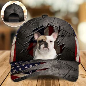 French Bulldog On The American Flag Cap Hat For Going Out With Pets Gifts Dog Caps For Relatives 1 zarhks