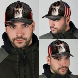 French Bulldog On The American Flag Cap Hat For Going Out With Pets Gifts Dog Caps For Relatives 3 lhogk7